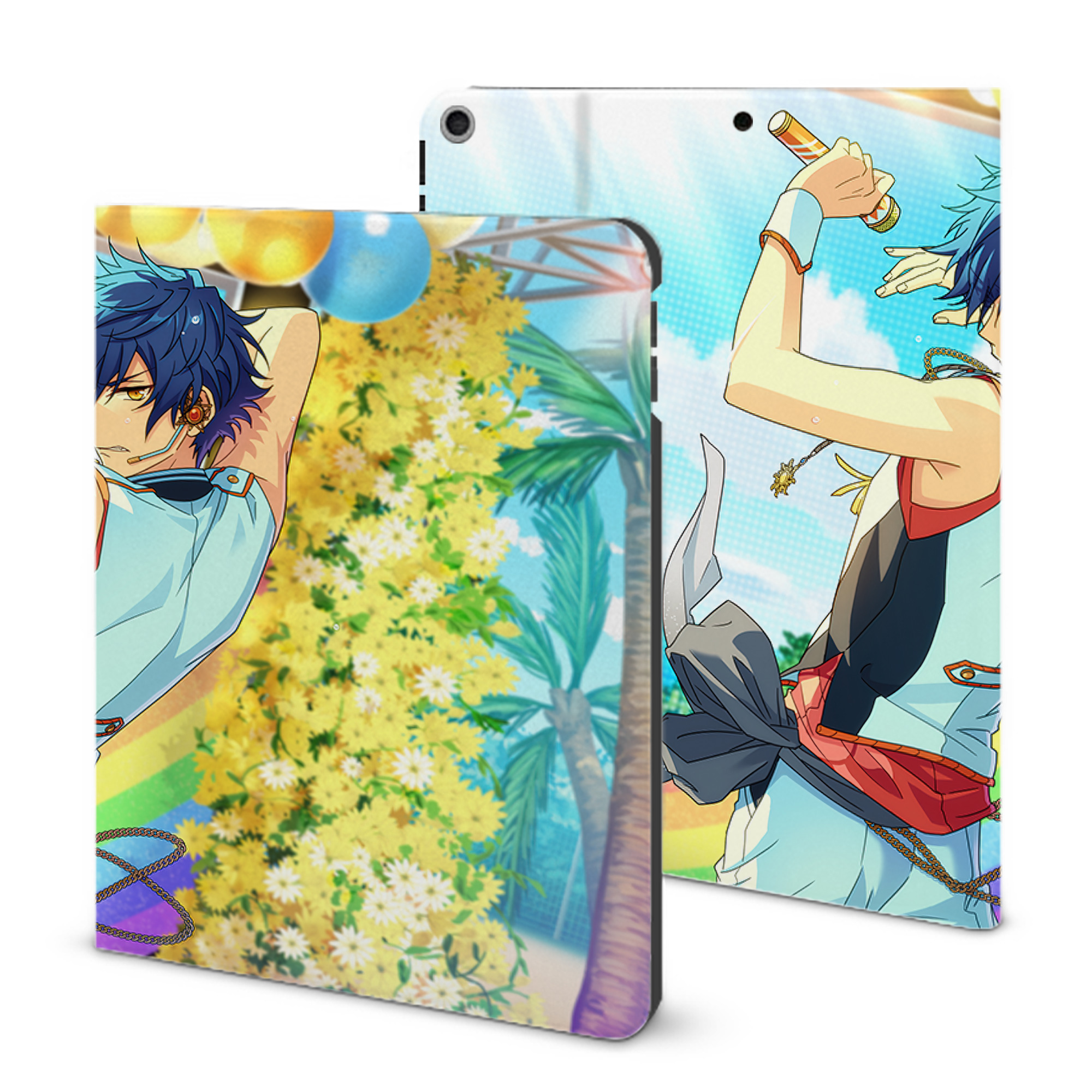 （画像用） あんさんぶるスターズ! Ensemble Stars IPad ケース ブック型 PUレザー TPU 耐衝撃 軽量 薄型 ペン収納なし 全面保護 IPad 各モデル対応